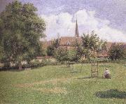 Camille Pissarro The House of the Deaf Woman and the Belfry at Eragny France oil painting artist